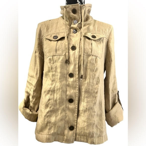 NOTATIONS gold metallic jacket - Picture 1 of 14